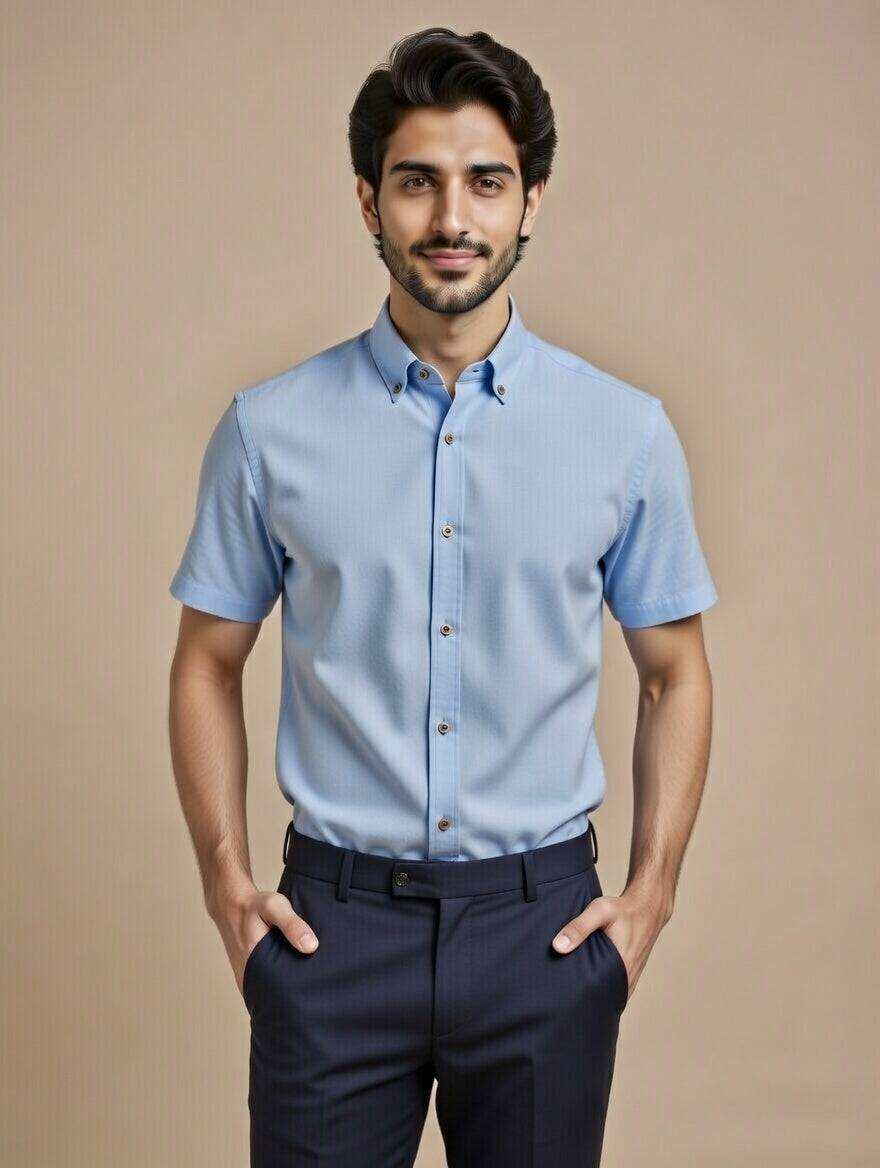 Sky Blue Half Sleeve Shirt – Fresh Executive Office Classic