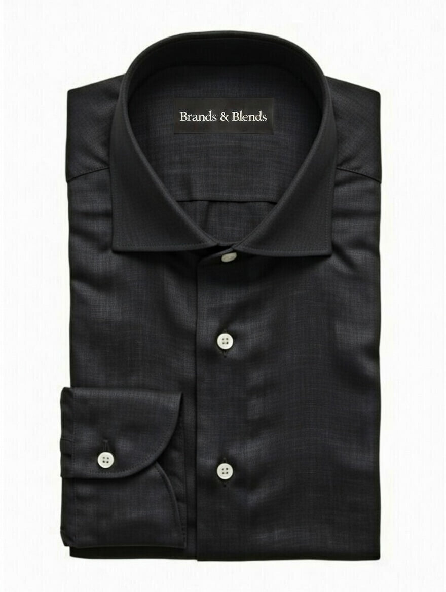 Midnight Black Tailored Linen Shirt – Timeless Elegance