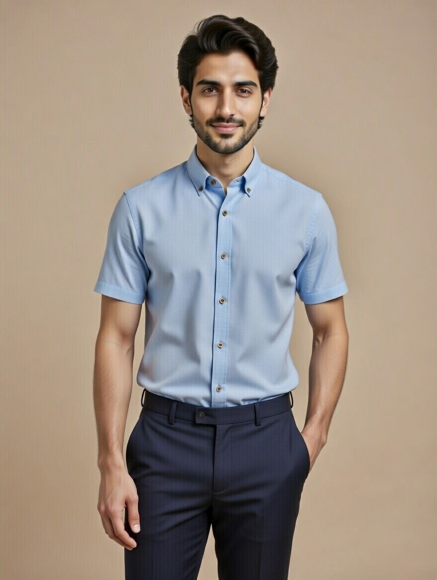 Sky Blue Half Sleeve Shirt – Fresh Executive Office Classic