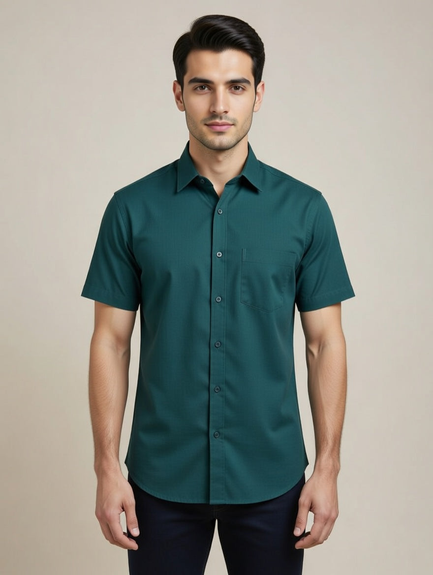 Mint Green Half Sleeve Shirt – Fresh Sophisticated Summer Style