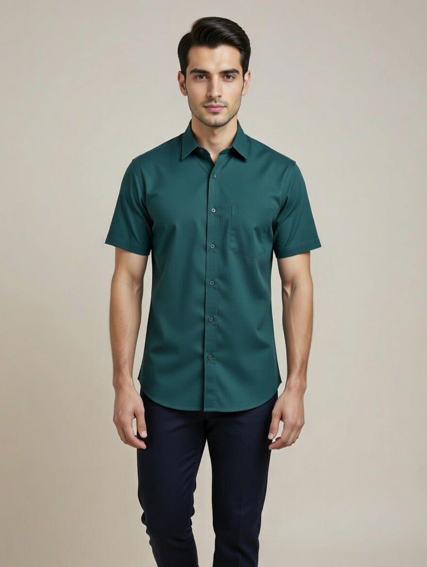 Mint Green Half Sleeve Shirt – Fresh Sophisticated Summer Style