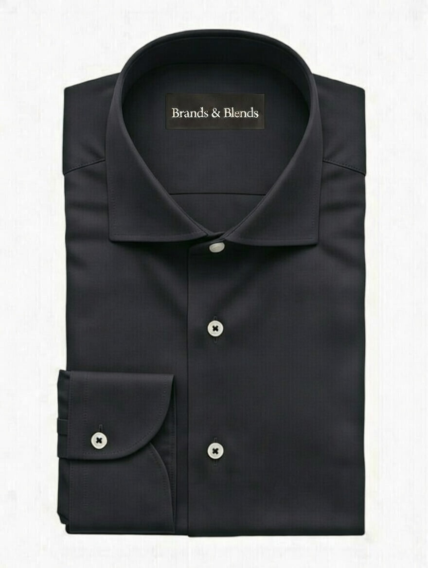 Premium Charcoal cotton formal dress shirt for men by Brands & Blends featuring a classic spread collar, button front, and elegant tailored design for business and formal wear