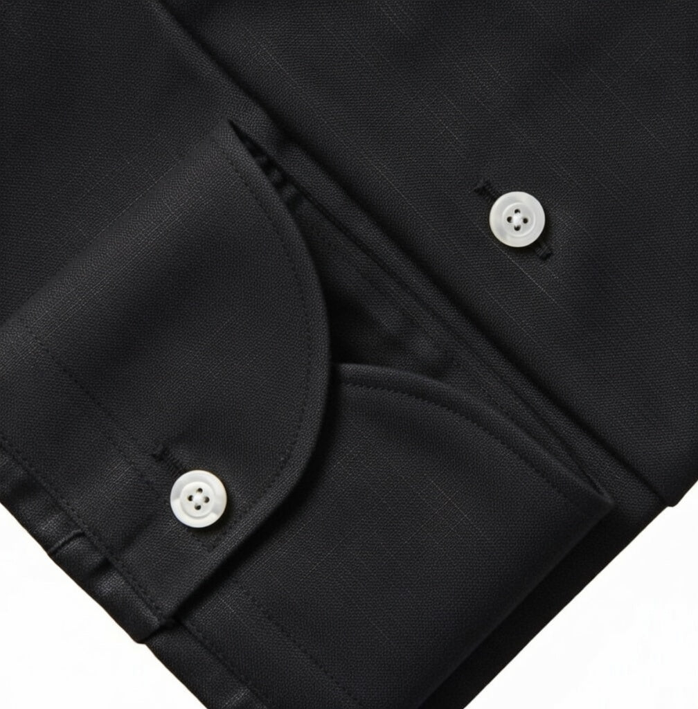 Midnight Black Tailored Linen Shirt – Timeless Elegance