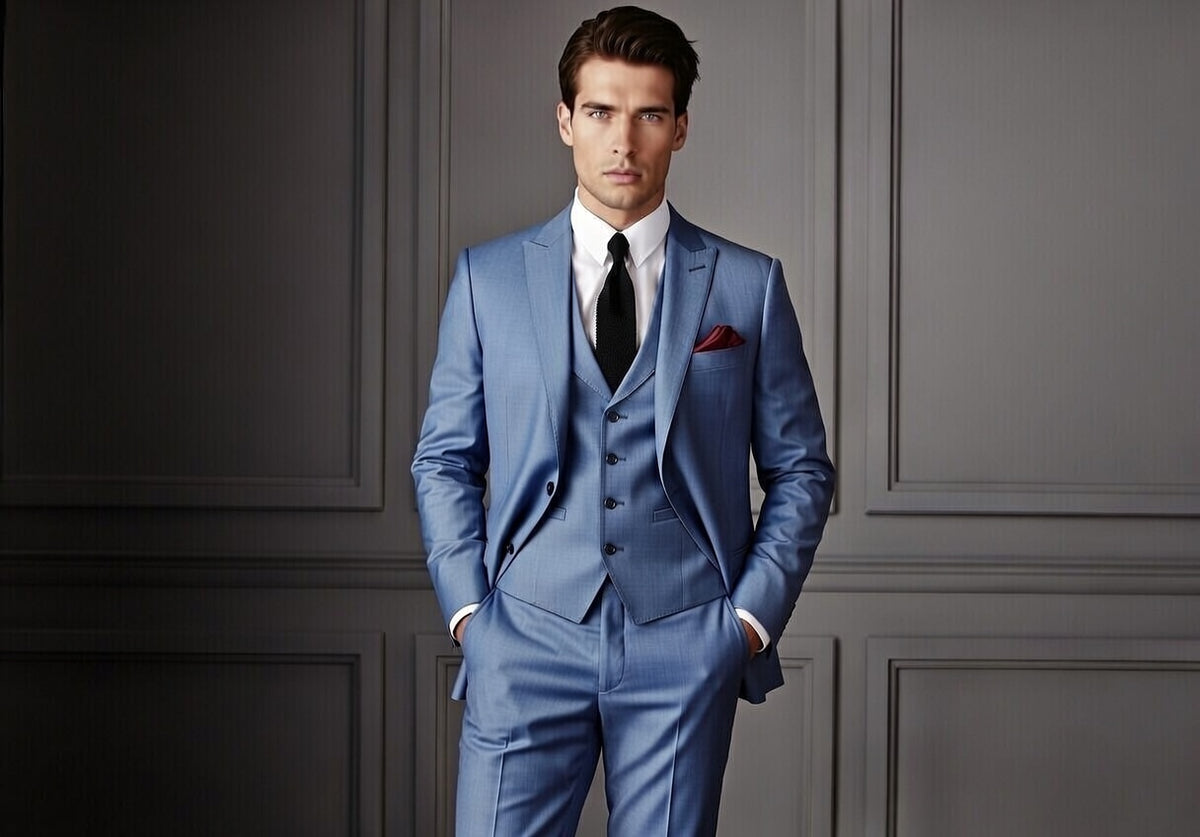 Powder Blue Sophisticated Men’s Suiting – Summer Formal Wear