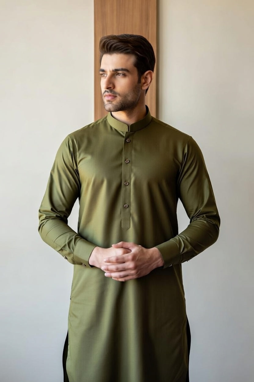 Dark Olive Green – Earthy and stylish