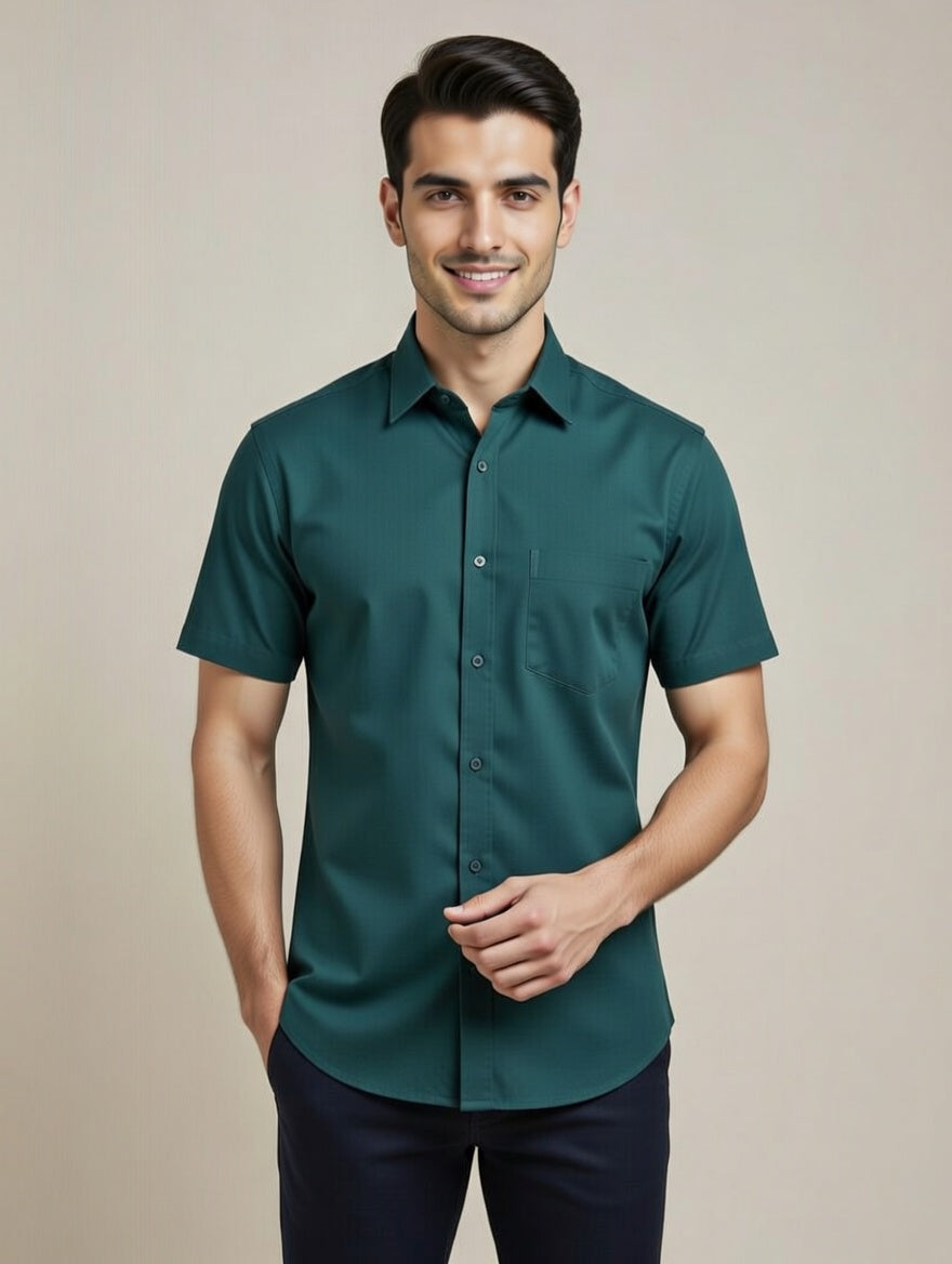 Mint Green Half Sleeve Shirt – Fresh Sophisticated Summer Style